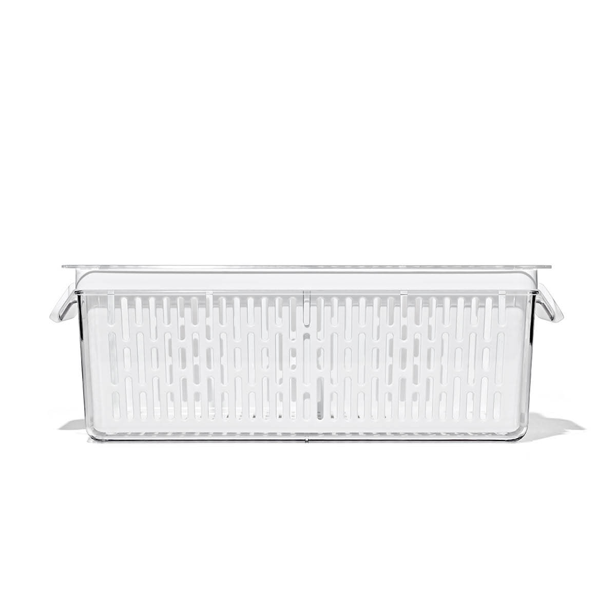 Oxo Säilytyslaatikko jääkaappiin 32x12 cm Kirkas/Valkoinen