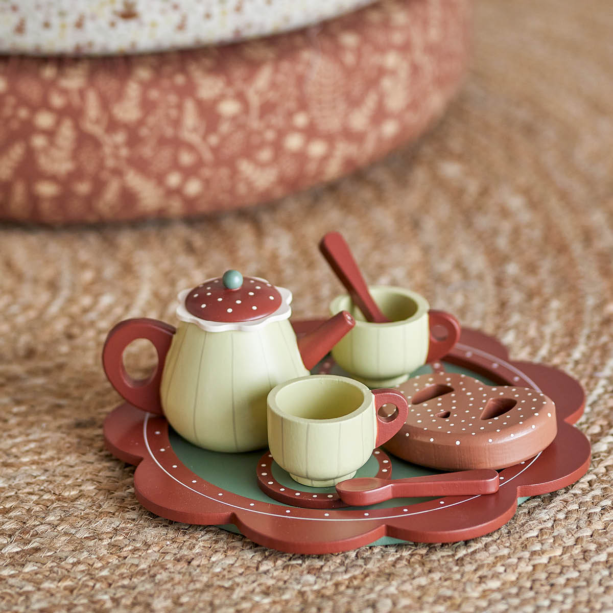 Bloomingville MINI Bette köksset leksak för barn 9 delar trä