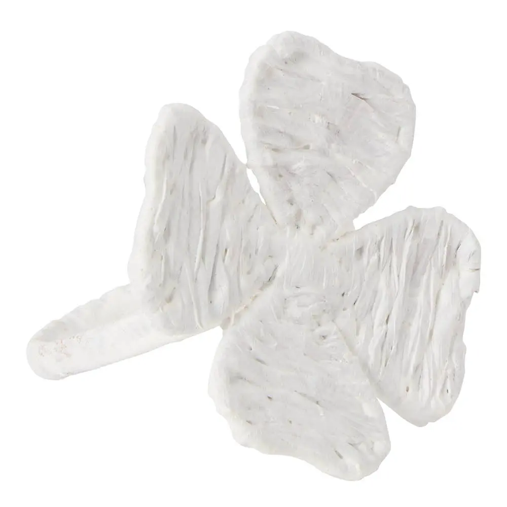 Serviettring firkløver 6 cm hvit