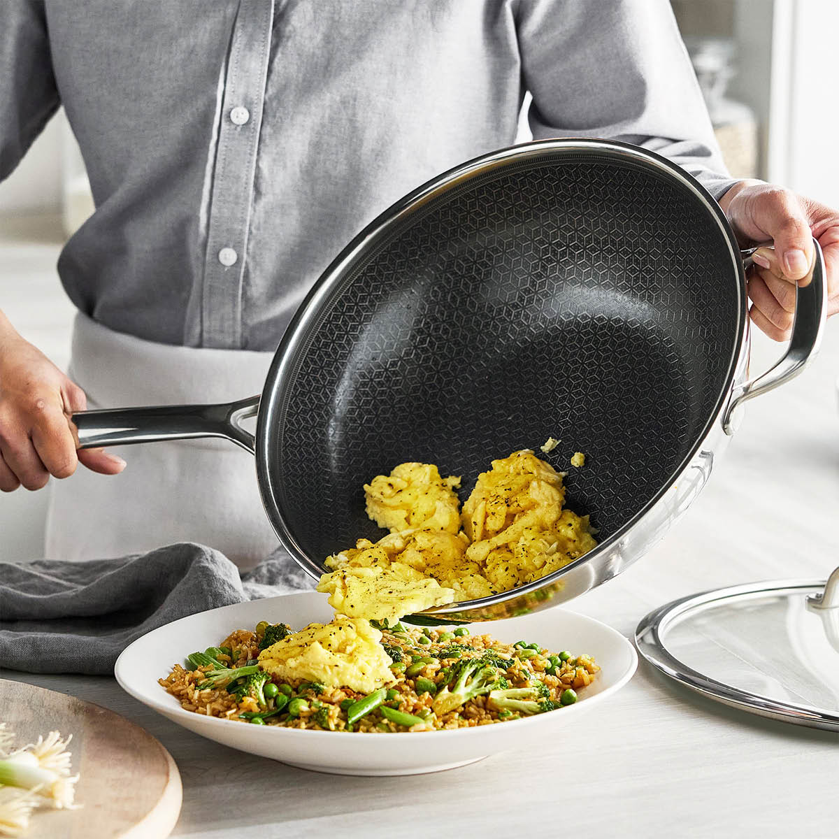 GreenPan Spectra keraaminen hybridi wokkipannu 30 cm