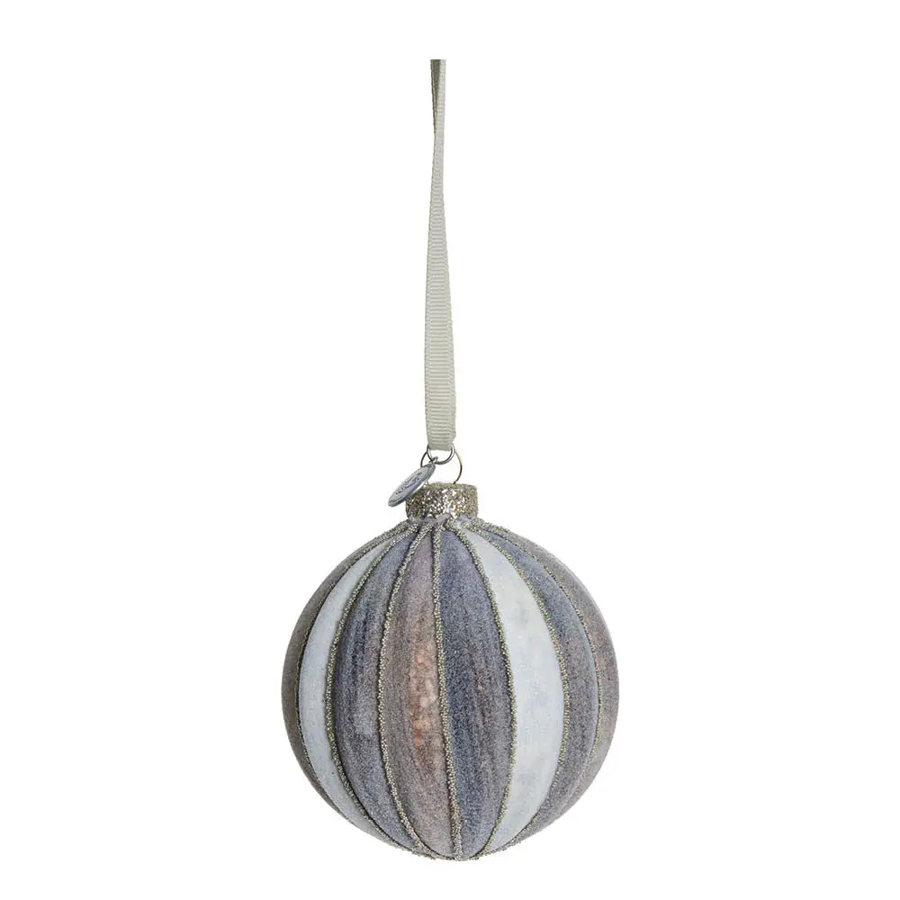 Nomillia Joulupallo 8 cm Liila/Luunvalkoinen