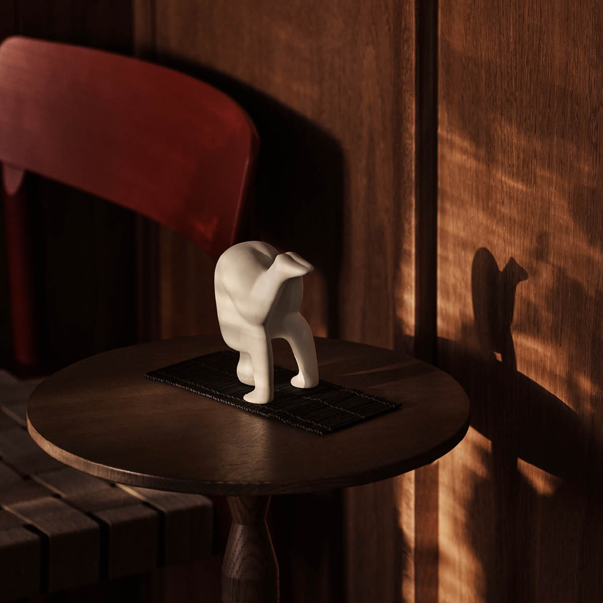 Design House Stockholm Lisa Larson Yoga No.4 figur 10 cm ljusgrå