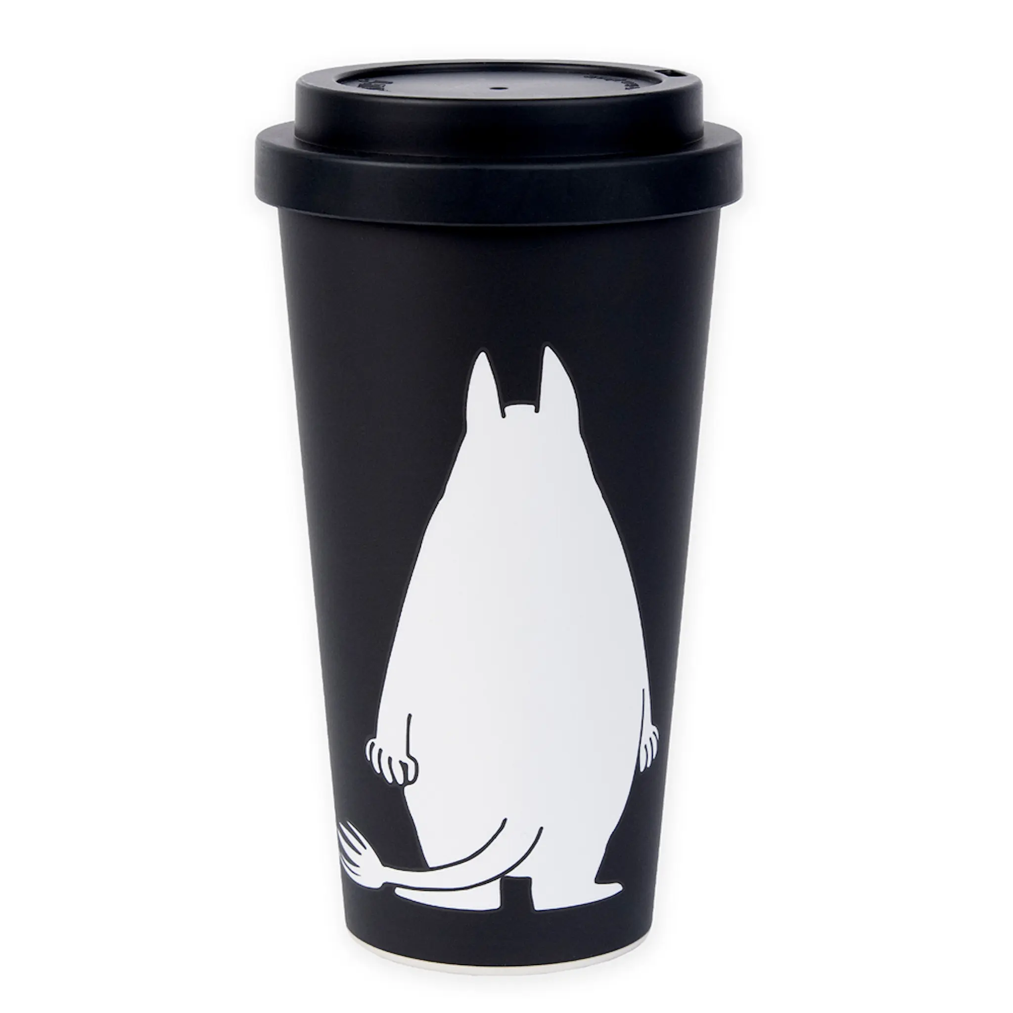 Nordicbuddies Mumin take away mugg 45 cl Mumintrollet arg svart