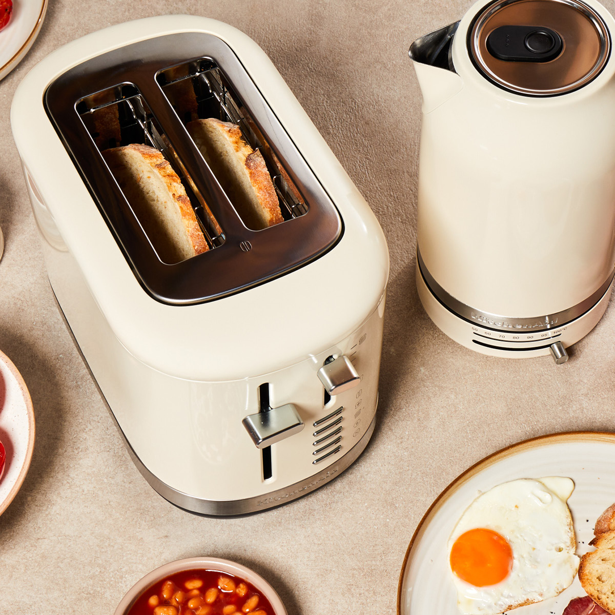 KitchenAid Brødrister 5KMT2109EAC 2 skiver brede spor almond cream