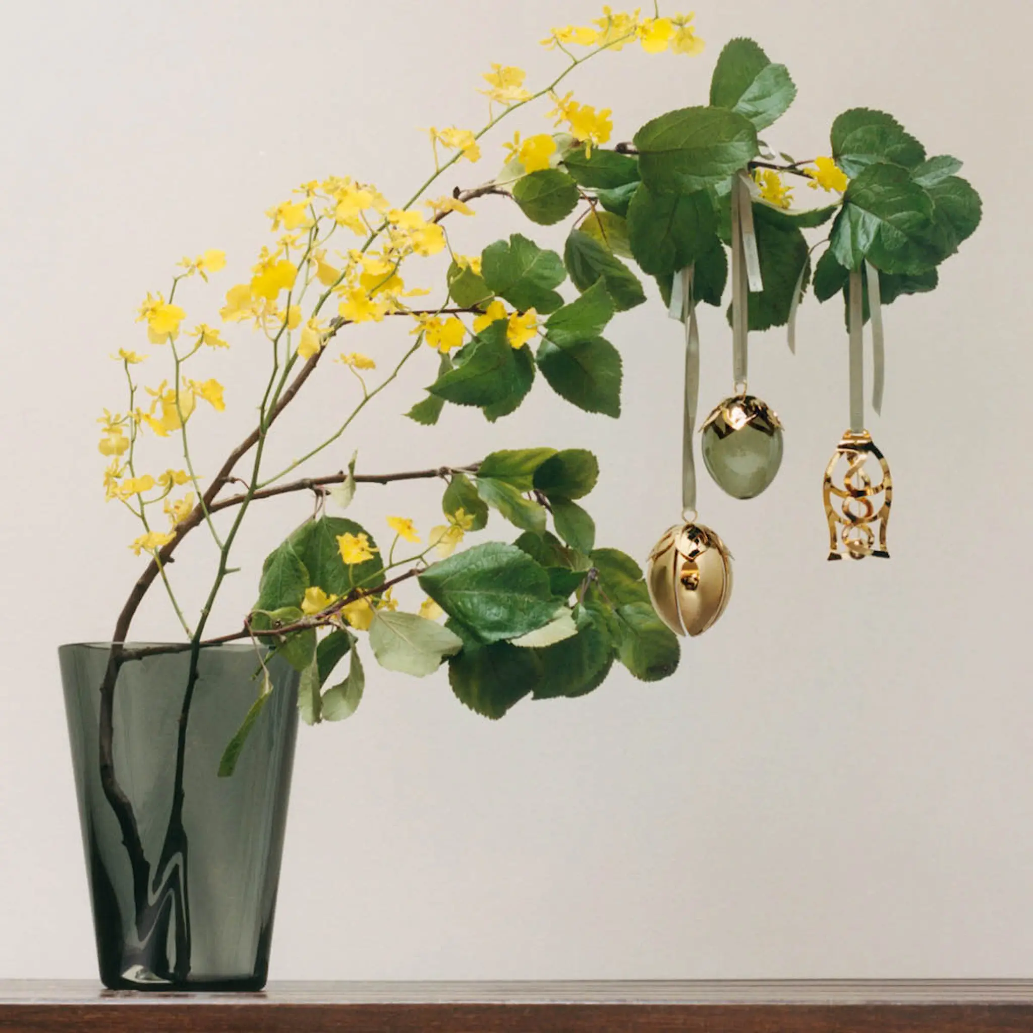 Georg Jensen Kevät 2026 Pääsiäismuna 18K kullattu teräs