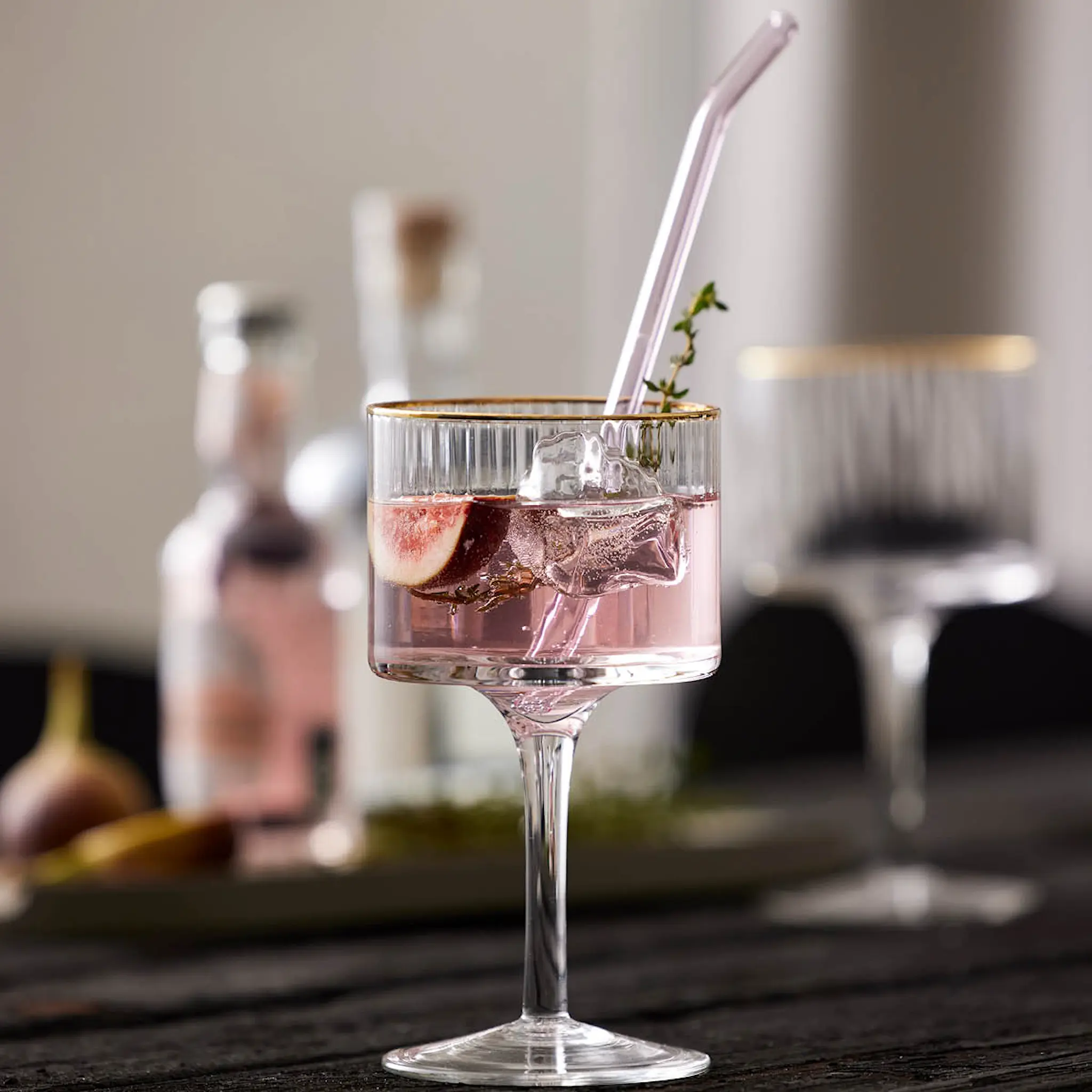 Lyngby Glas Palermo Gold Gin & Tonic Glas 32 cl 4-pack Klar