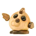 Henny hönsmamma träfigur 9 cm ask/valnöt