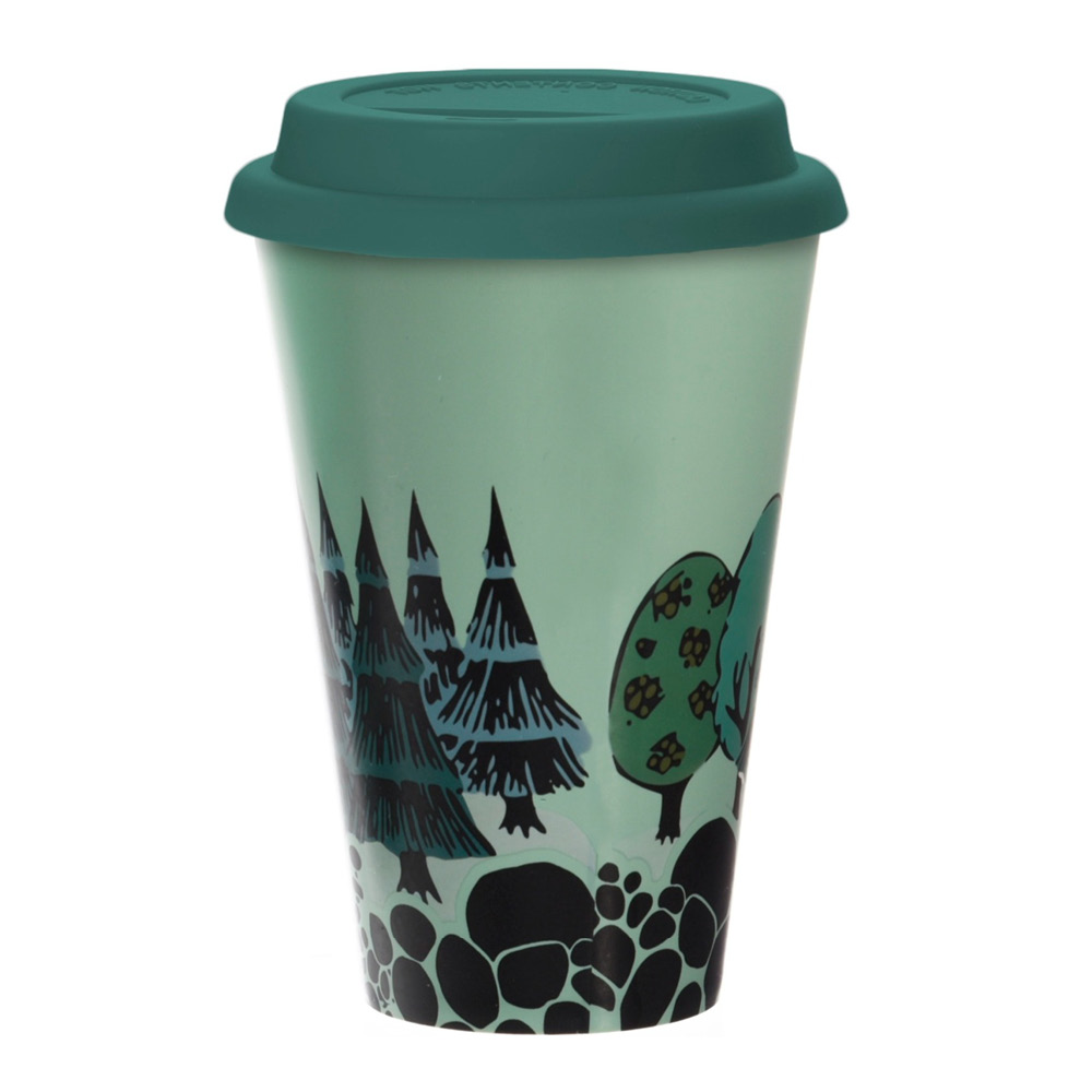 Nordicbuddies Mumin take away mugg 45 cl Mumintrollet av äventyrlig grön