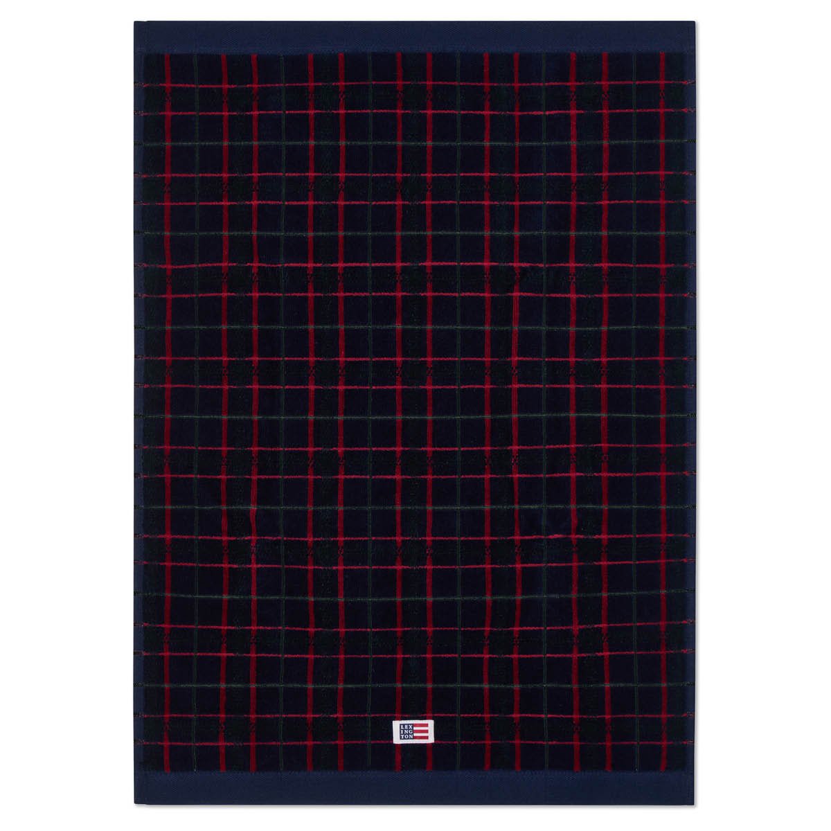 Lexington Handduk velour 50x70 cm 2-pack rutig marinblå/grön/vinröd