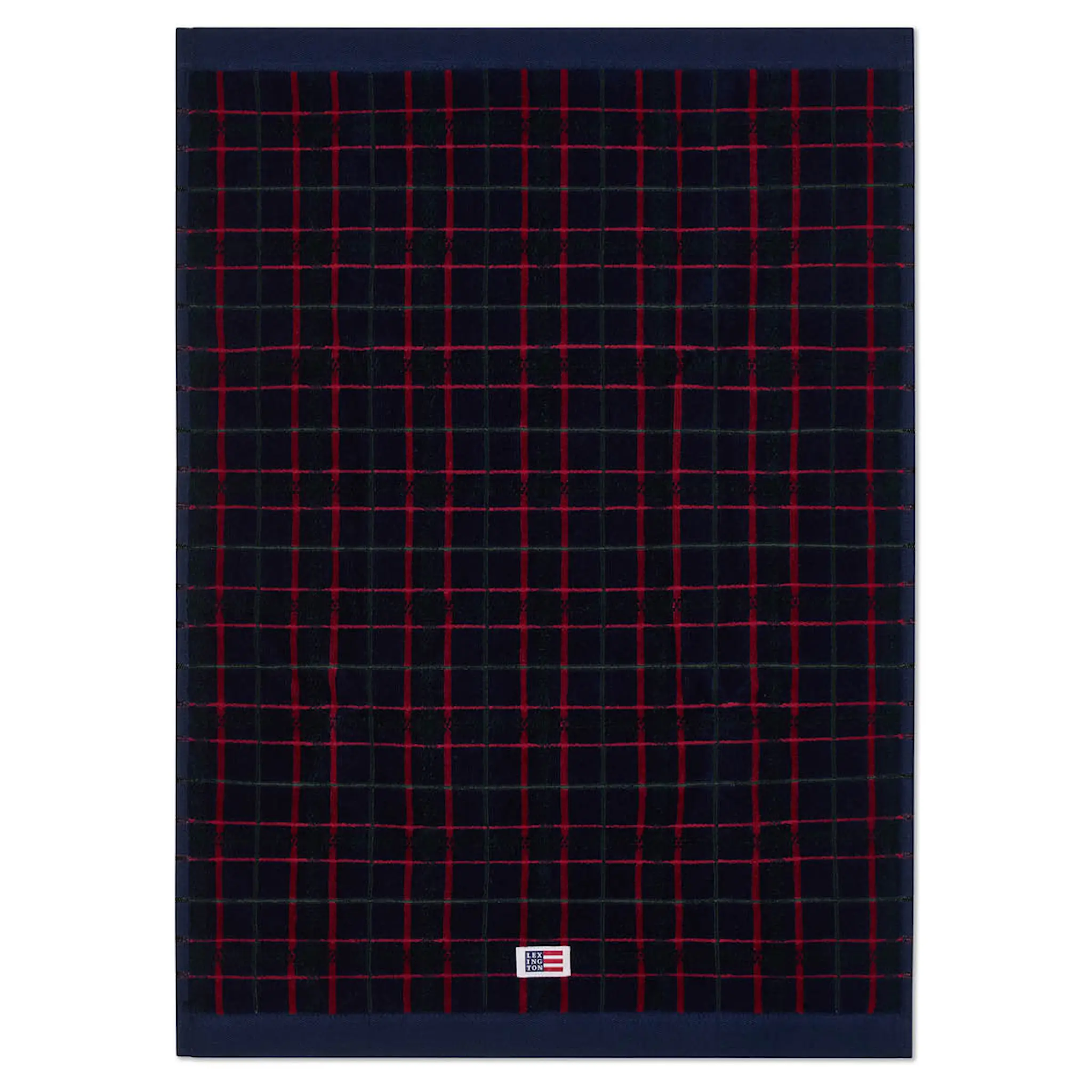 Lexington Handduk velour 50x70 cm 2-pack rutig marinblå/grön/vinröd
