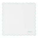 Servett linne/bomull med vågig kant 40x40 cm vit