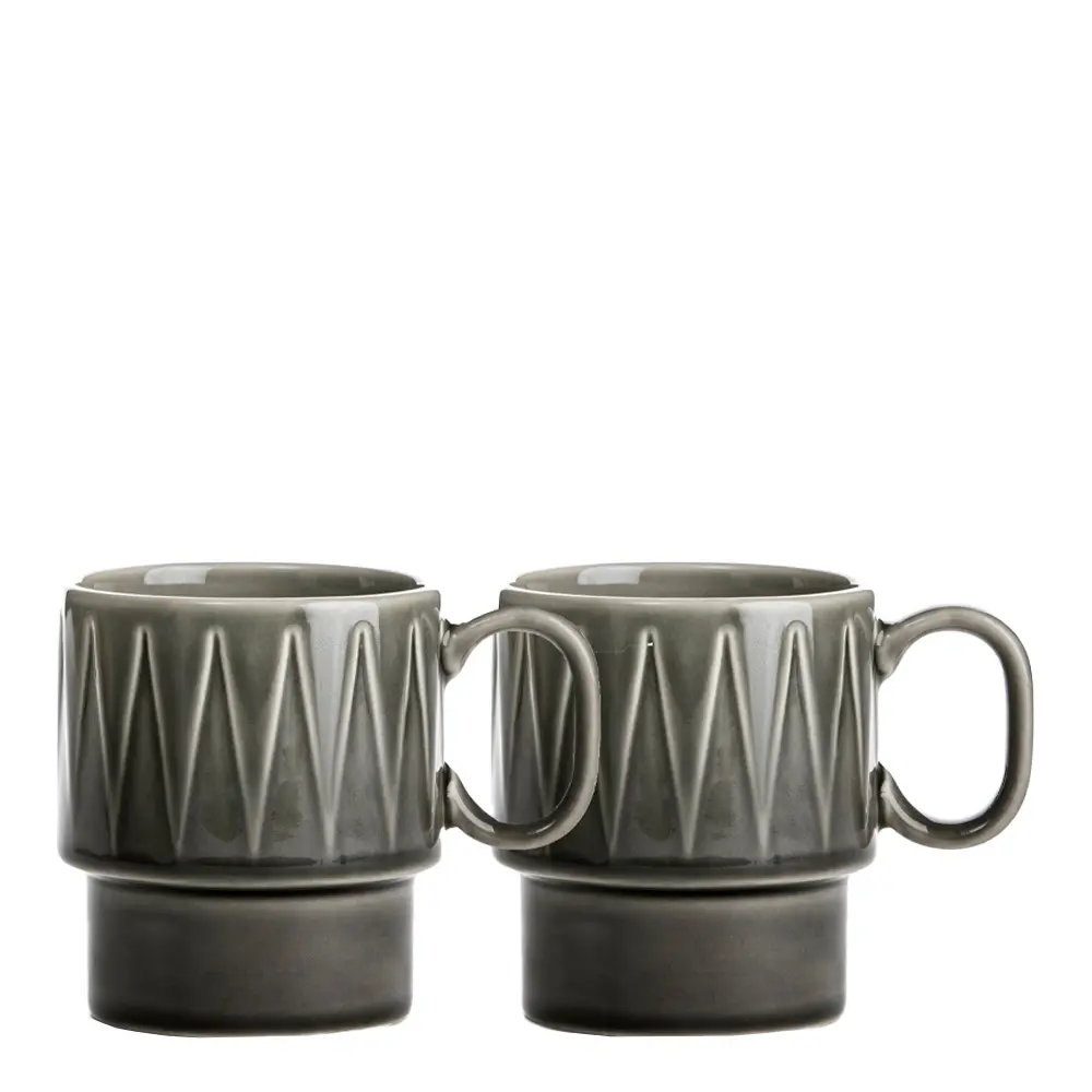 Coffe & More Kahvikuppi 25 cl 2 kpl Harmaa