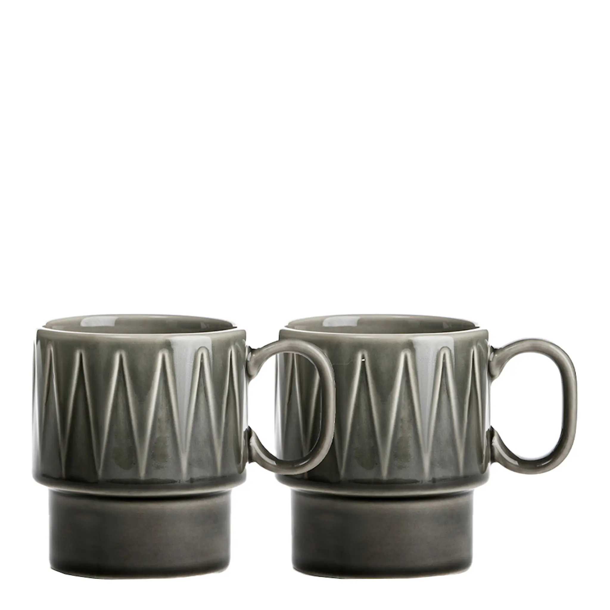 Sagaform Coffe & More Kaffemugg 25 cl 2-pack mörkgrå