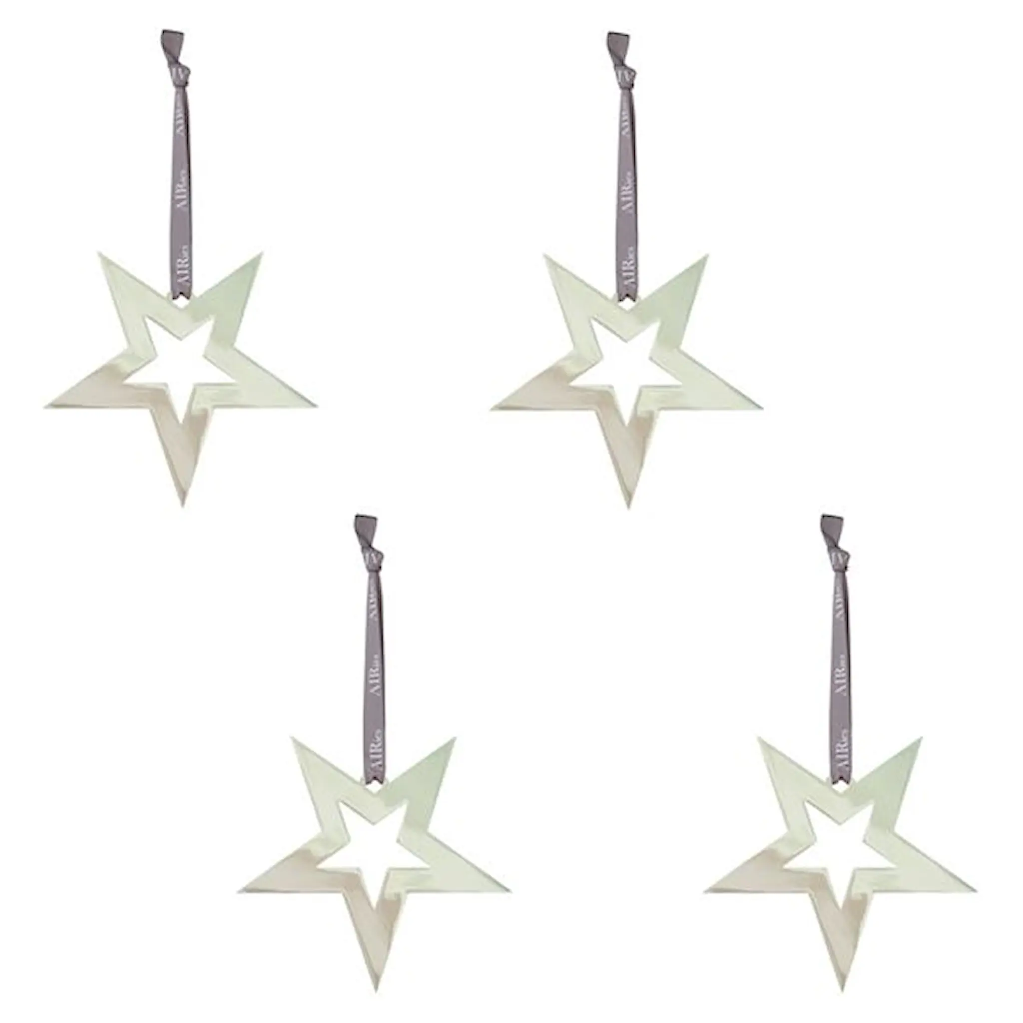 AIRies Julhänge Stjärna 5x5 cm 4-pack Silver