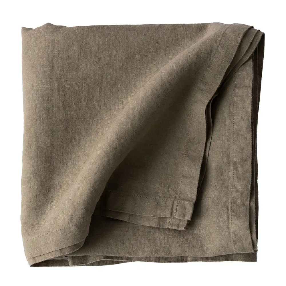 Pöytäliina pellava 145x145cm Olive