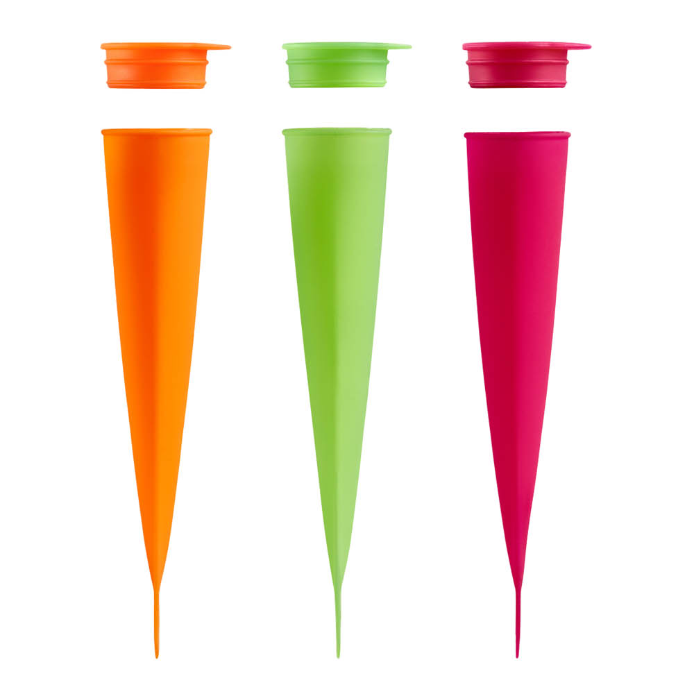 Lékué Squeeze glassform 3-pack 9 cl orange/rosa/grön