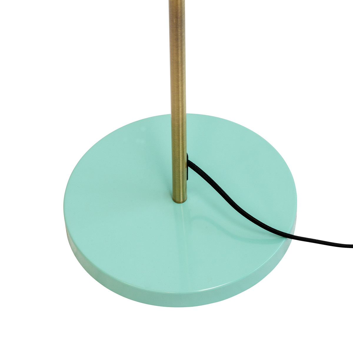 Dyberg Larsen Ocean golvlampa 160 cm curry/mässing/turkos