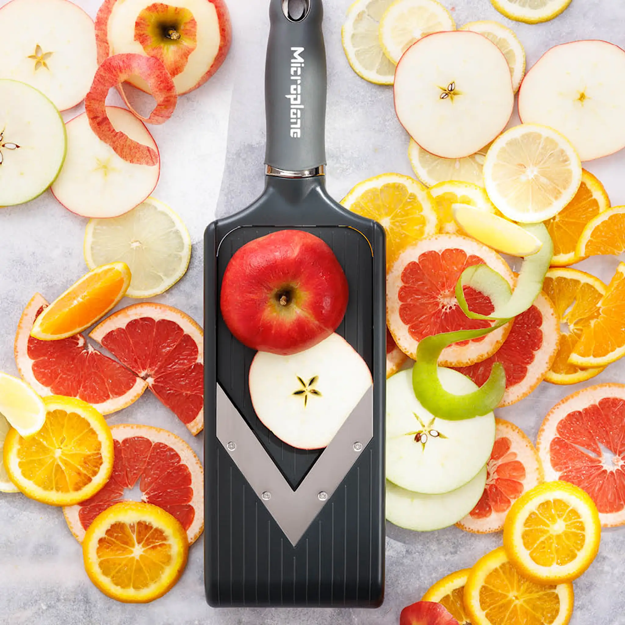 Microplane V-blade mandolin PureCut justerbar after dark grey