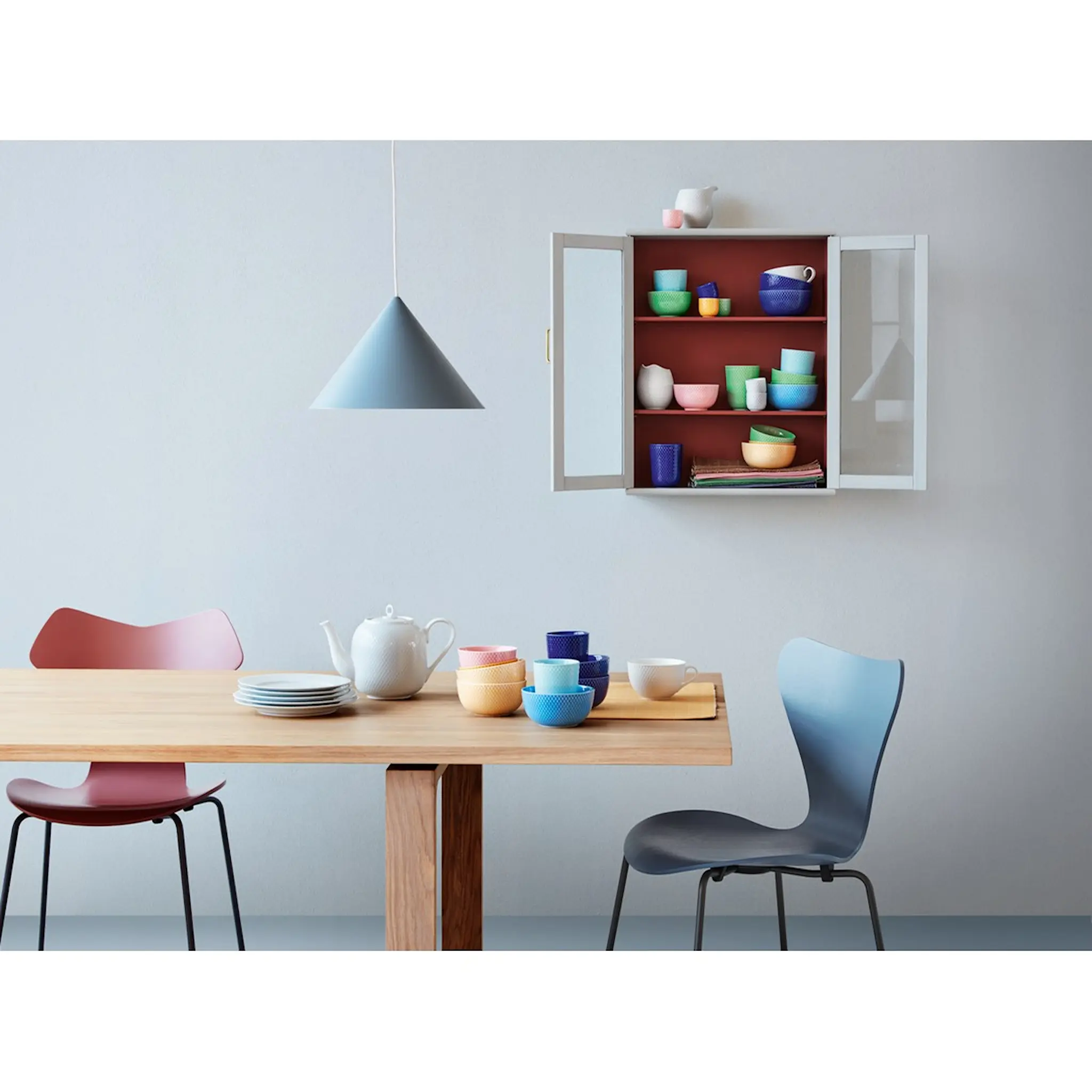 Lyngby Porcelæn Herringbone Bordstablett 43x30 cm Brun