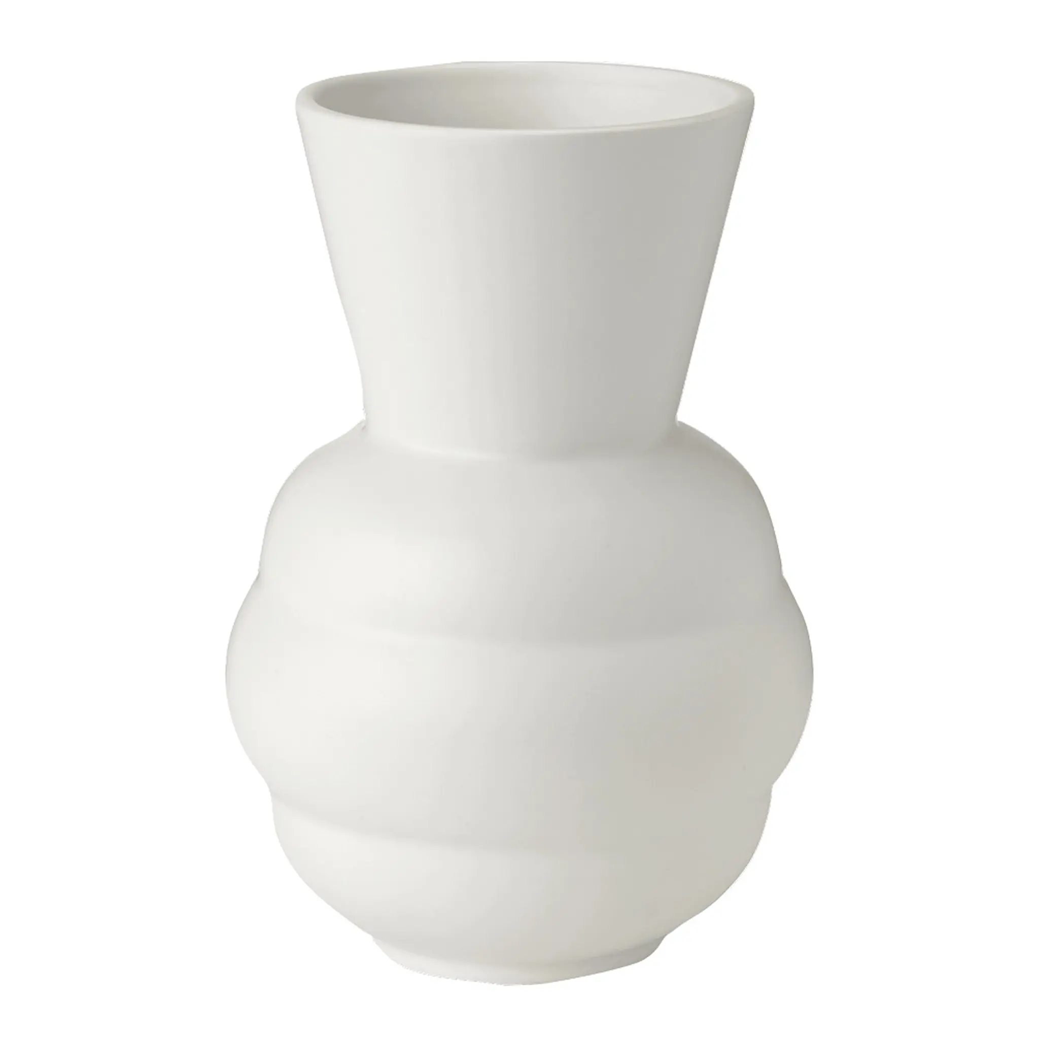 Knabstrup Keramik Tortus Archie No.1 maljakko 21 cm valkoinen