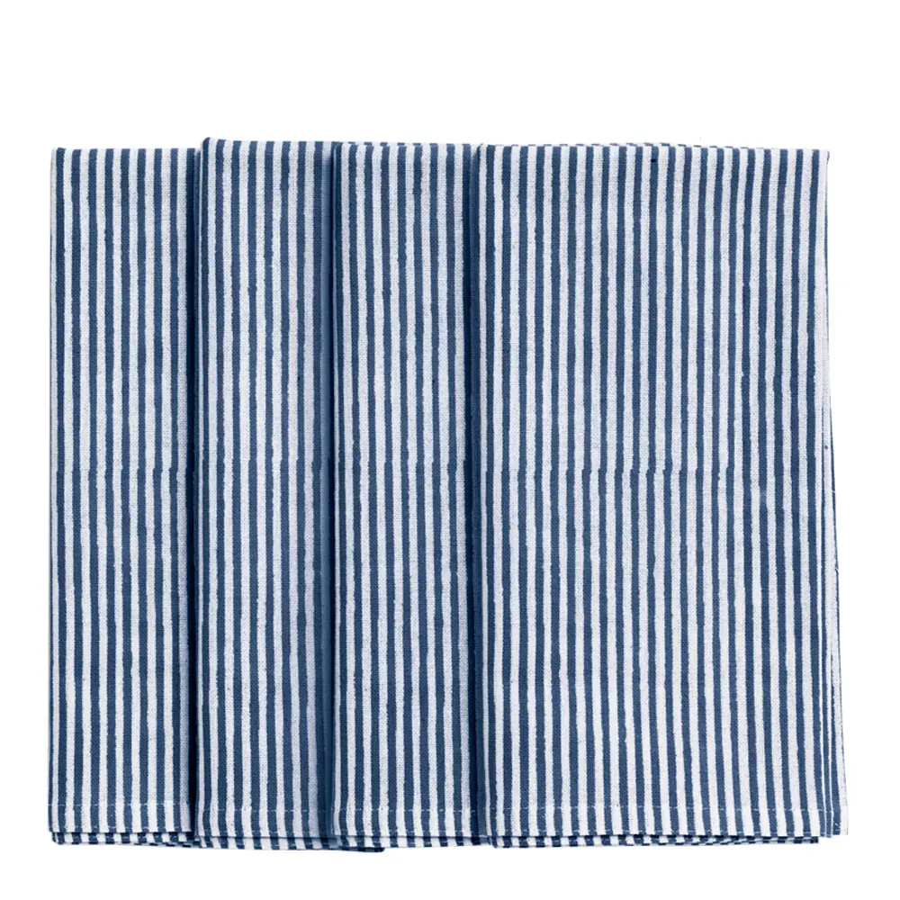 Stripe Lautasliina 50x50 cm 4 kpl Navy Blue