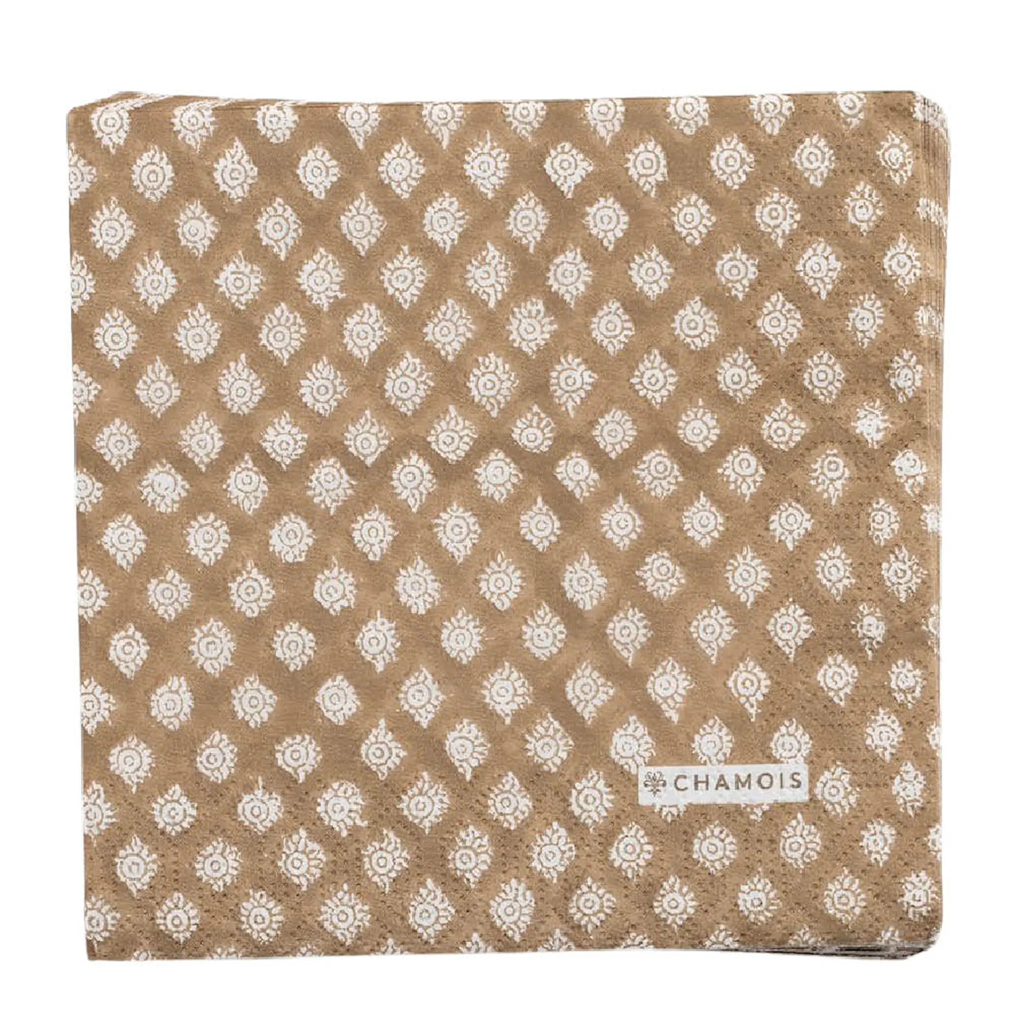 Chamois Medallion servett 33x33 cm 50-pack light brown
