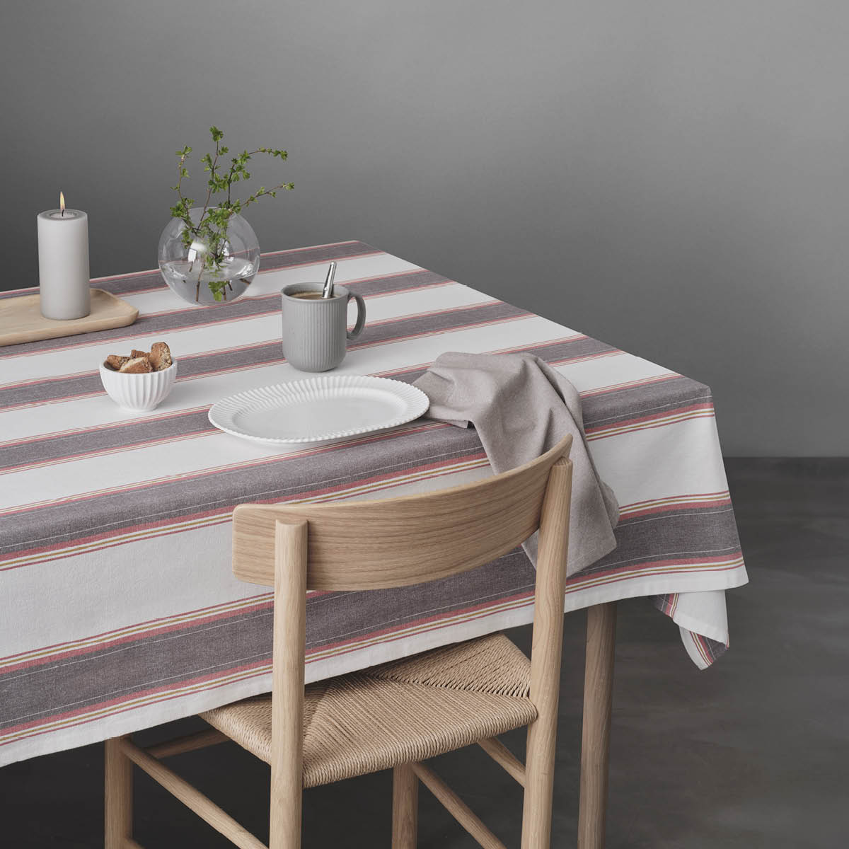 By Mogensen Duk 140x240 cm large stripes hvit