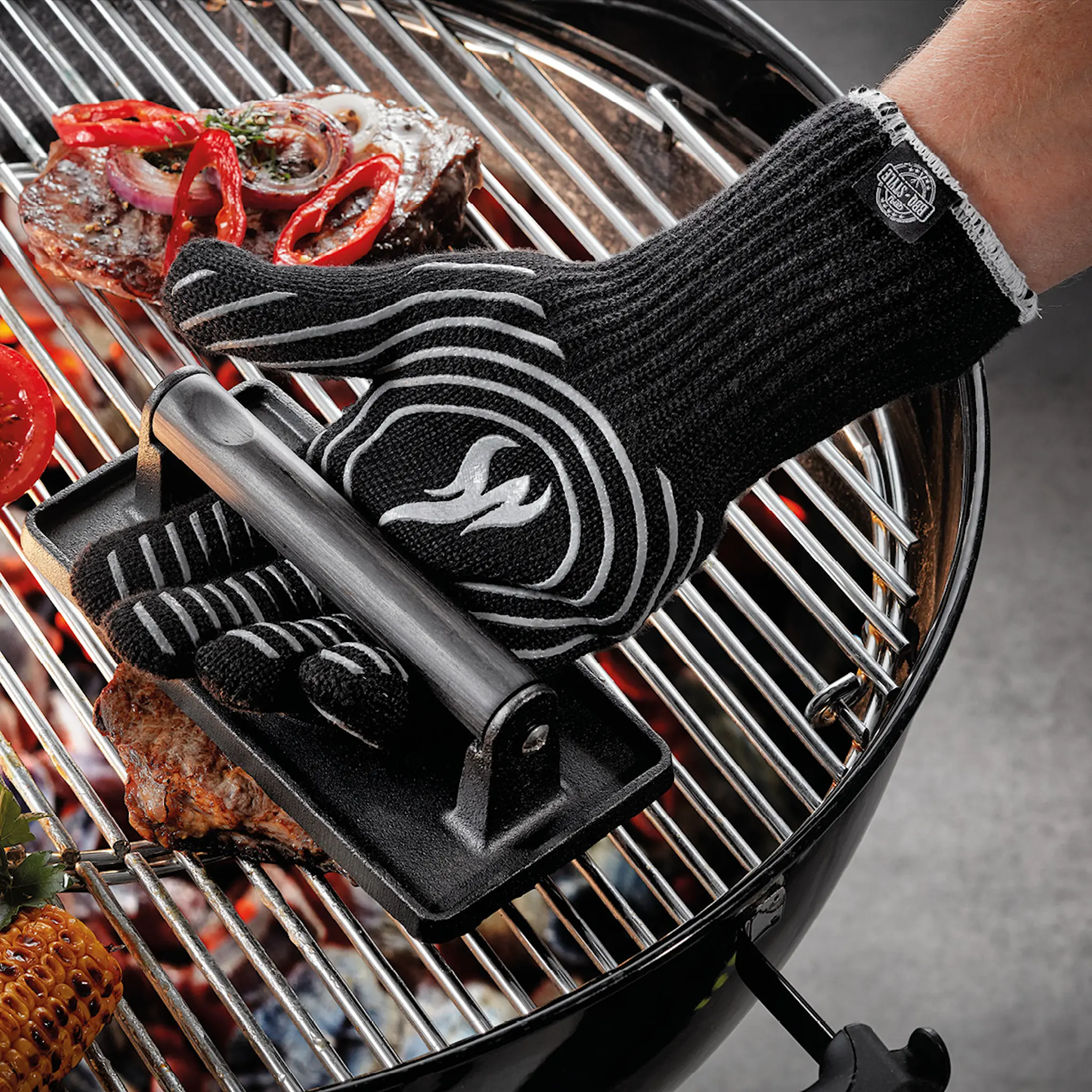Gefu BBQ grillhandske 16,7x30,8 cm svart
