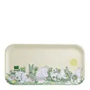 Mumin bricka 43x22 cm i trädgården beige