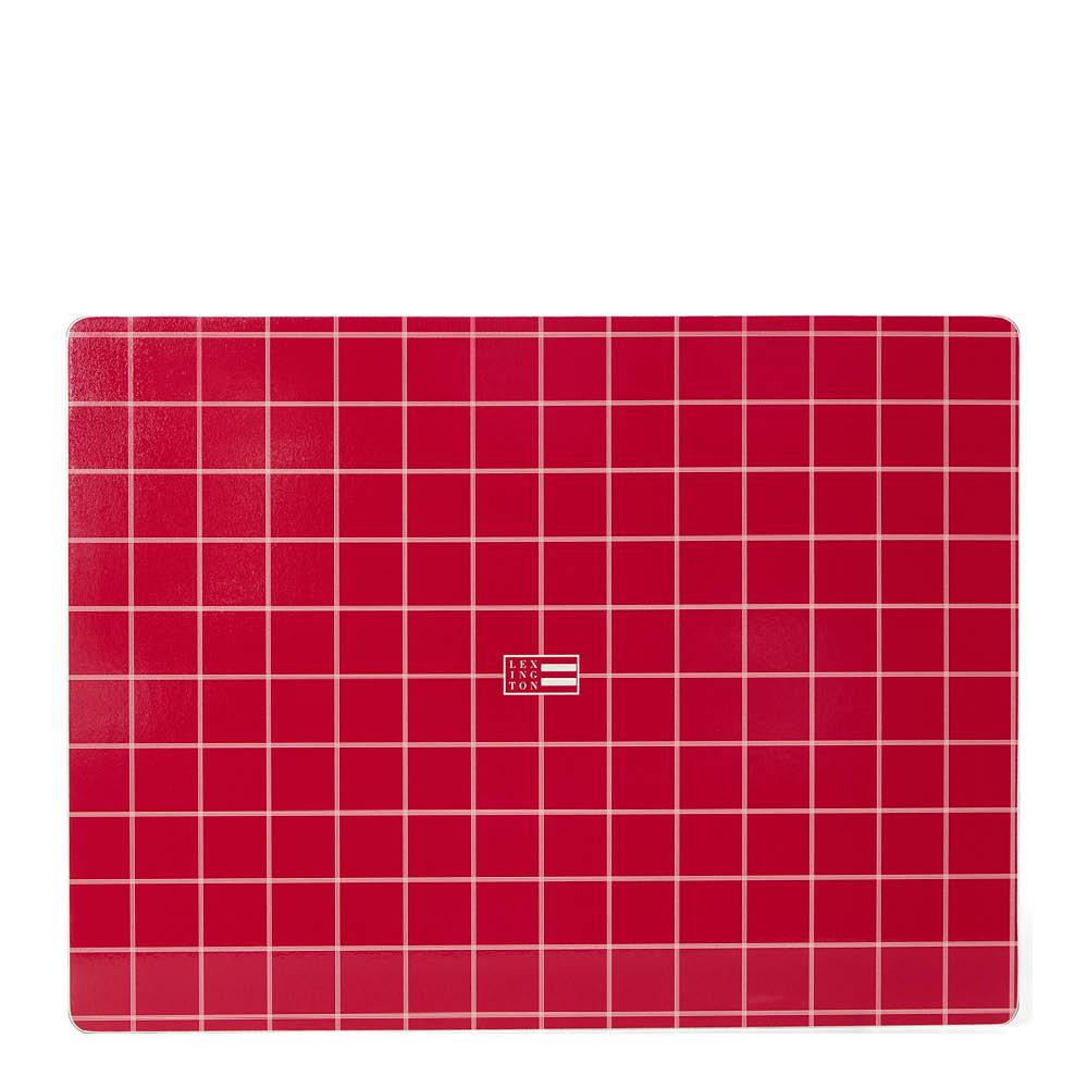Lexington Dubbelsidig bordstablett i trä 30x40 cm 2-pack röd/ljusbeige