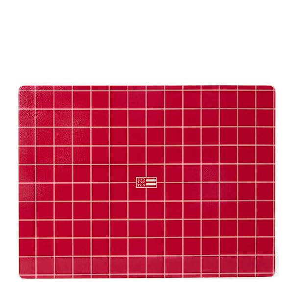 Dubbelsidig bordstablett i trä 30x40 cm 2-pack röd/ljusbeige