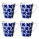 Mon Amie Mugg med öra 34 cl 4-pack Vit/blå