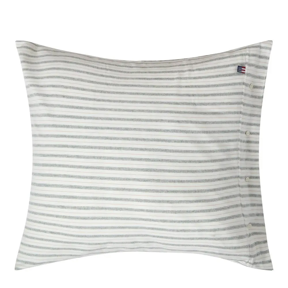 Tyynyliina flanelli 65x65 cm raidallinen valkoinen/vihreä/beige