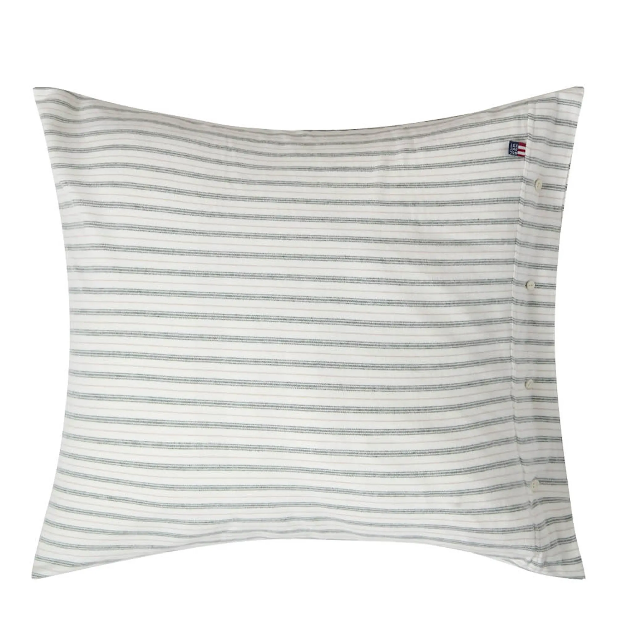 Lexington Örngott flanell 65x65 cm randig vit/grön/beige