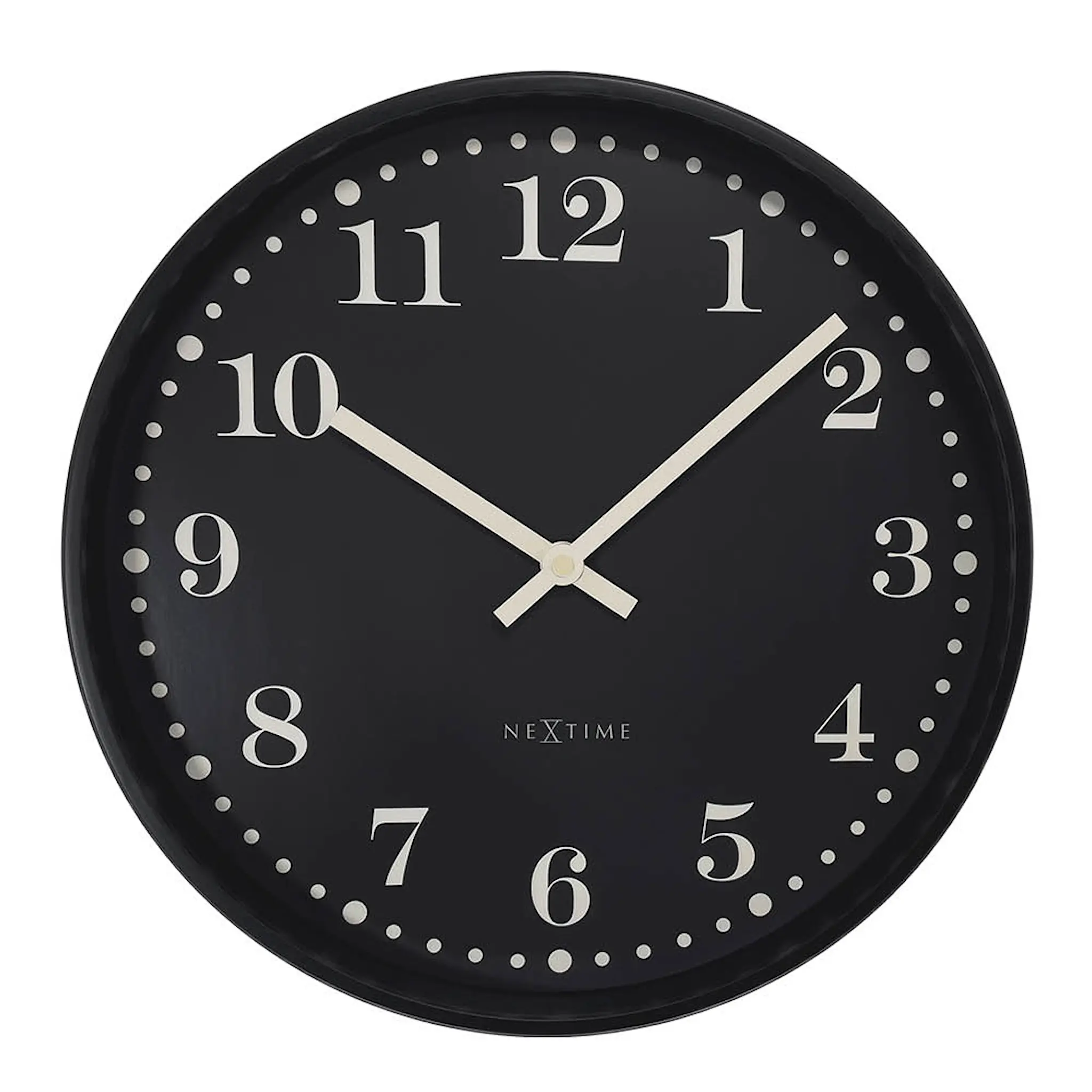 NeXtime Dickens veggklokke 30 cm svart