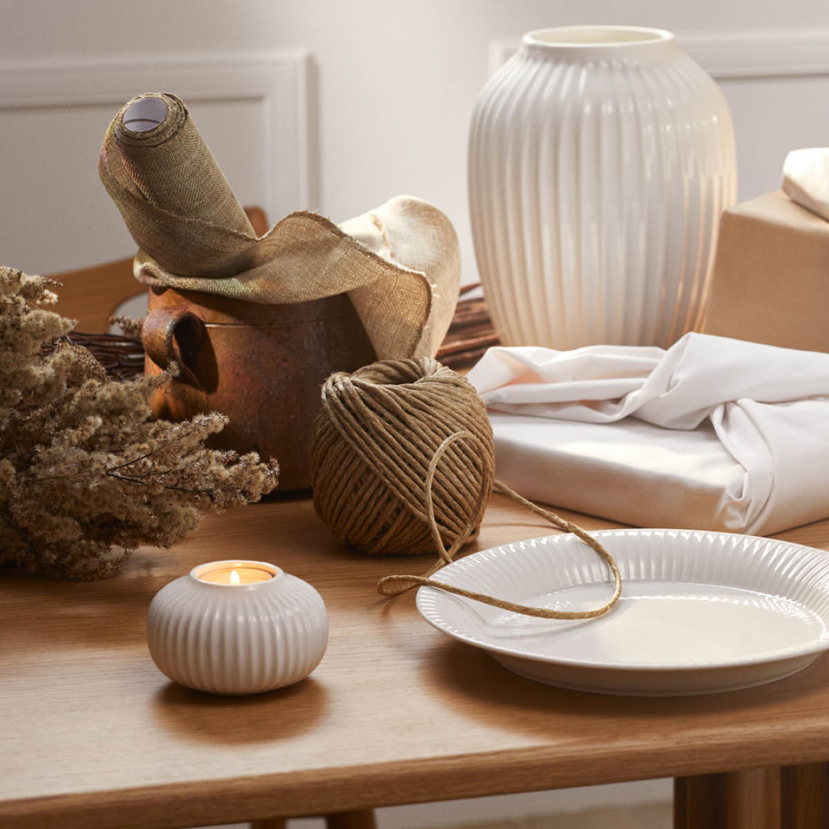 Kähler Hammershøi Ljuslykta 10 cm Vit