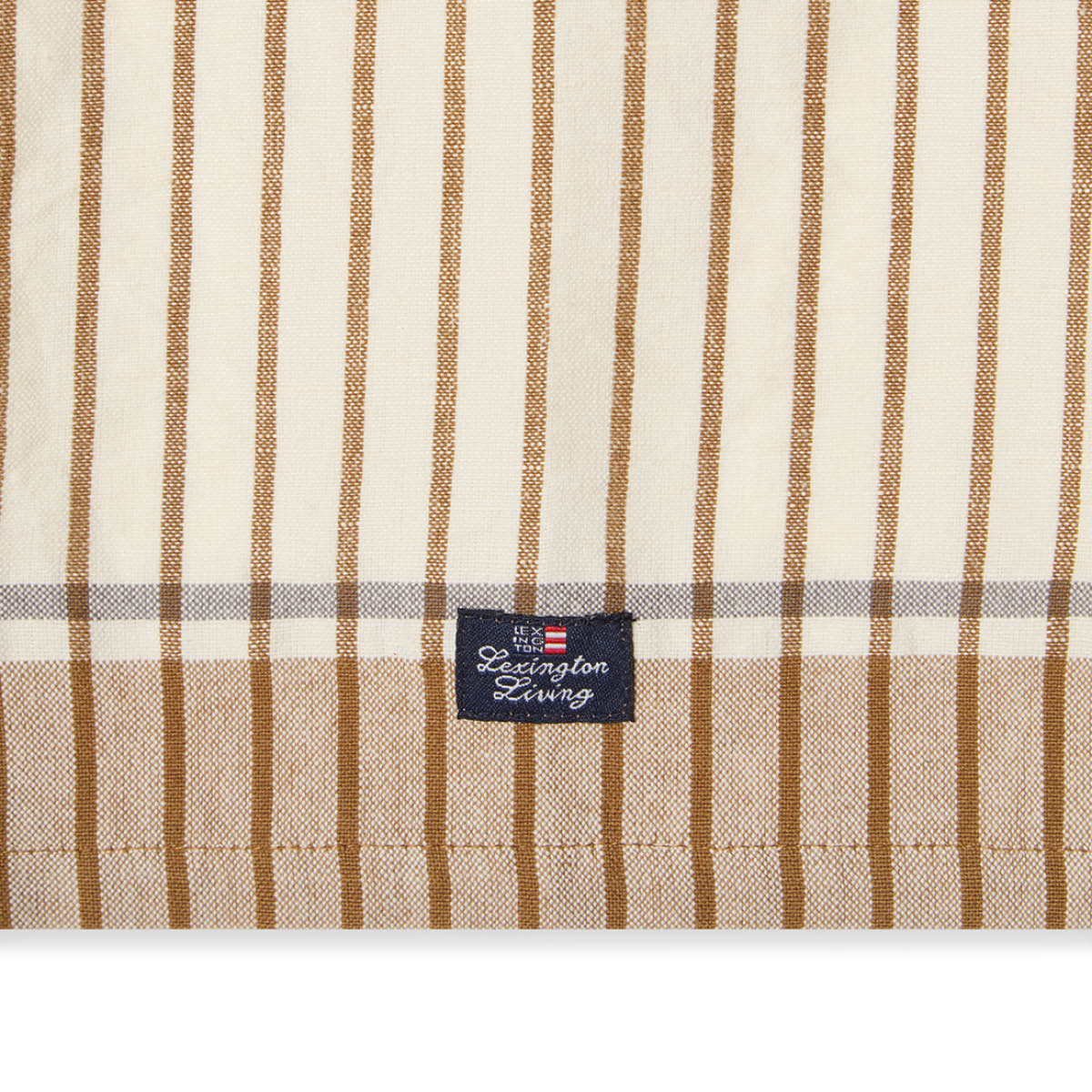 Lexington Randig kökshandduk 50x70 cm fudge/vit