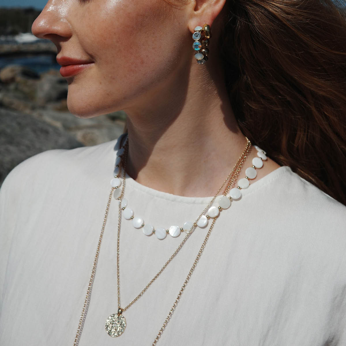 A&C Oslo AS Solstice Gold øredobber 30 mm gull