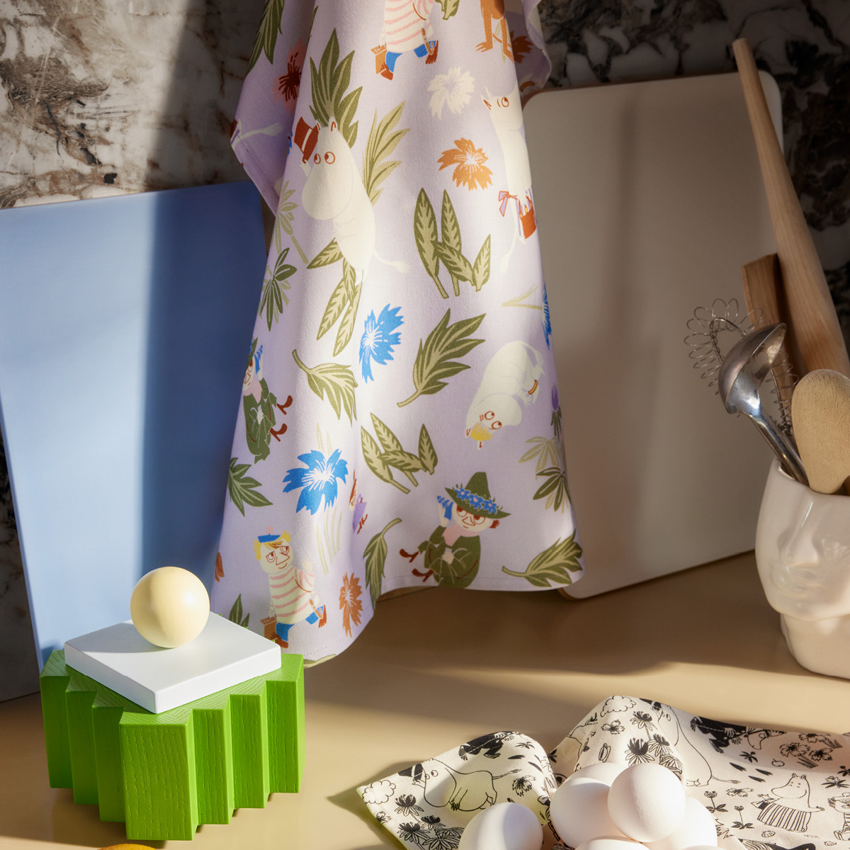 Moomin Arabia Mummi kjøkkenhåndkle 50x70 cm lilla