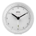 Väckarklocka analog DCF 8 cm vit