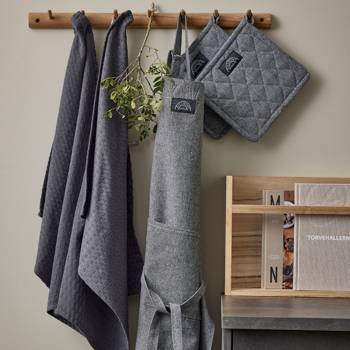 Pillivuyt Recycle förkläde 95x80 cm grå