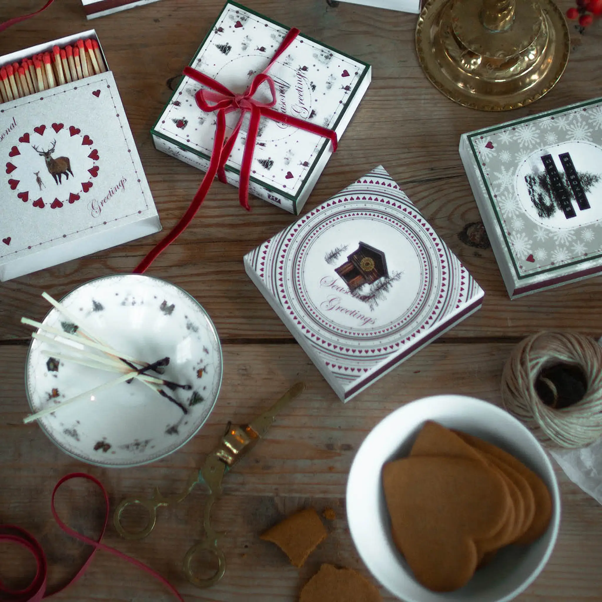 Wik & Walsøe Julemorgen fyrstikker 9,4 cm stabbur