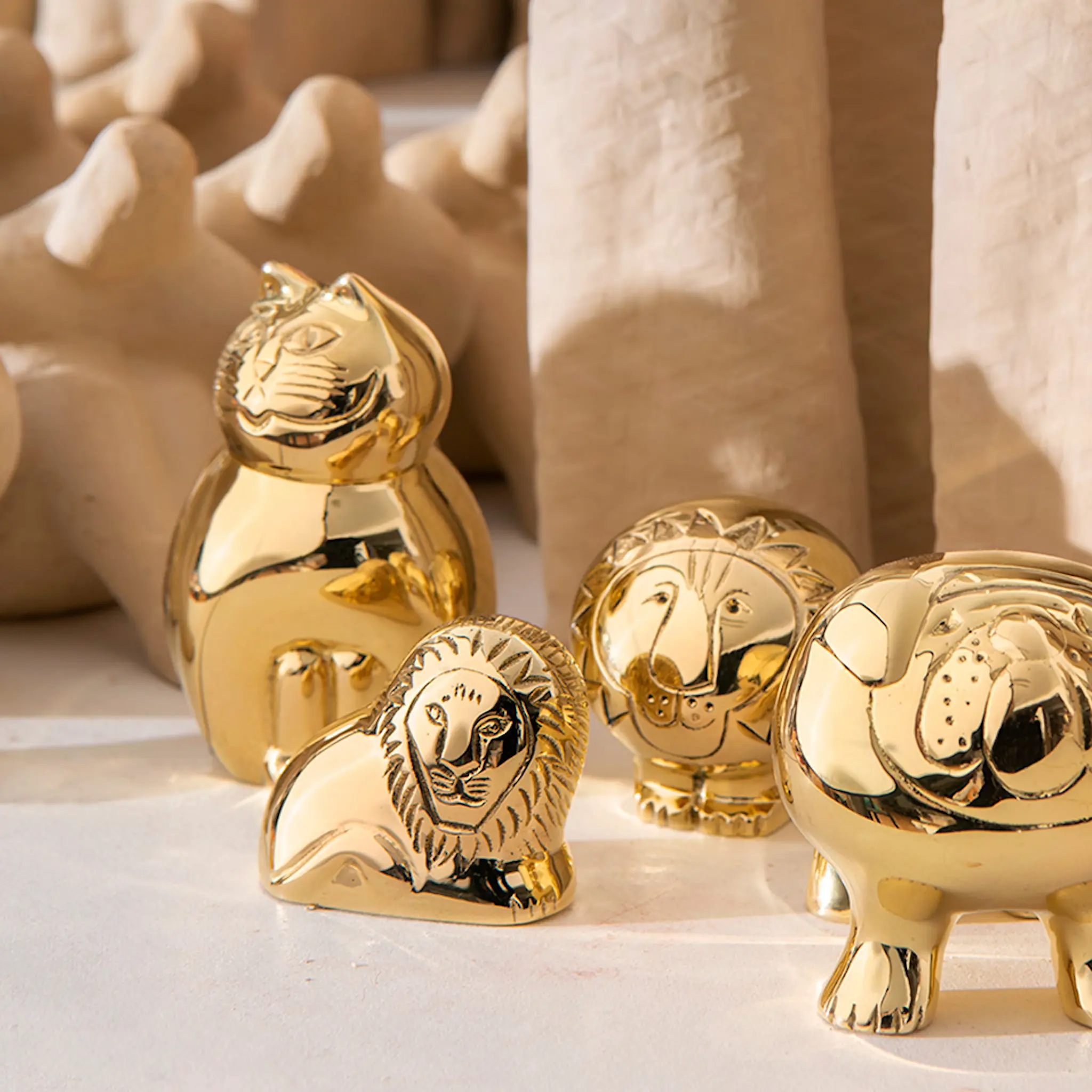 Skultuna Skultuna x Lisa Larson Katt 8,7 cm Guld