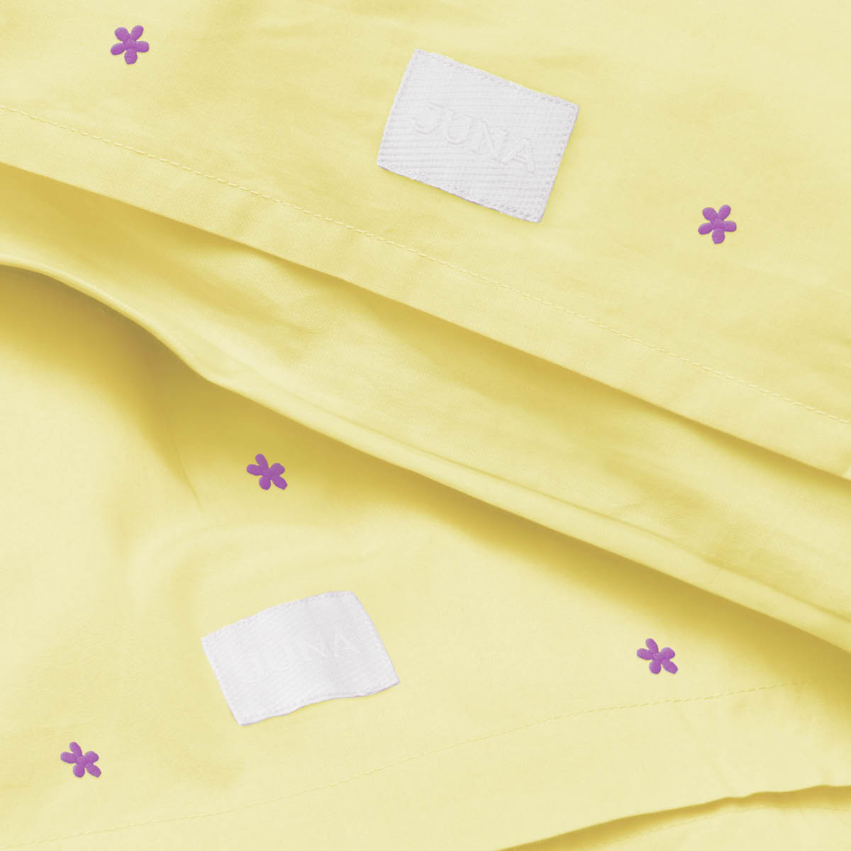 Juna Daisy påslakanset 150x210 cm gul