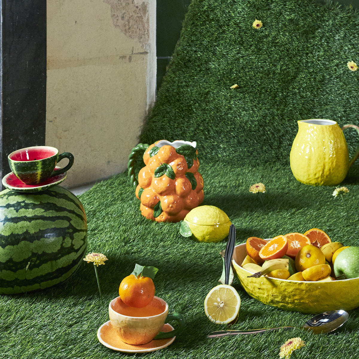 ByOn Fruity Kuppi ja aluslautanen 27 cl Vesimeloni