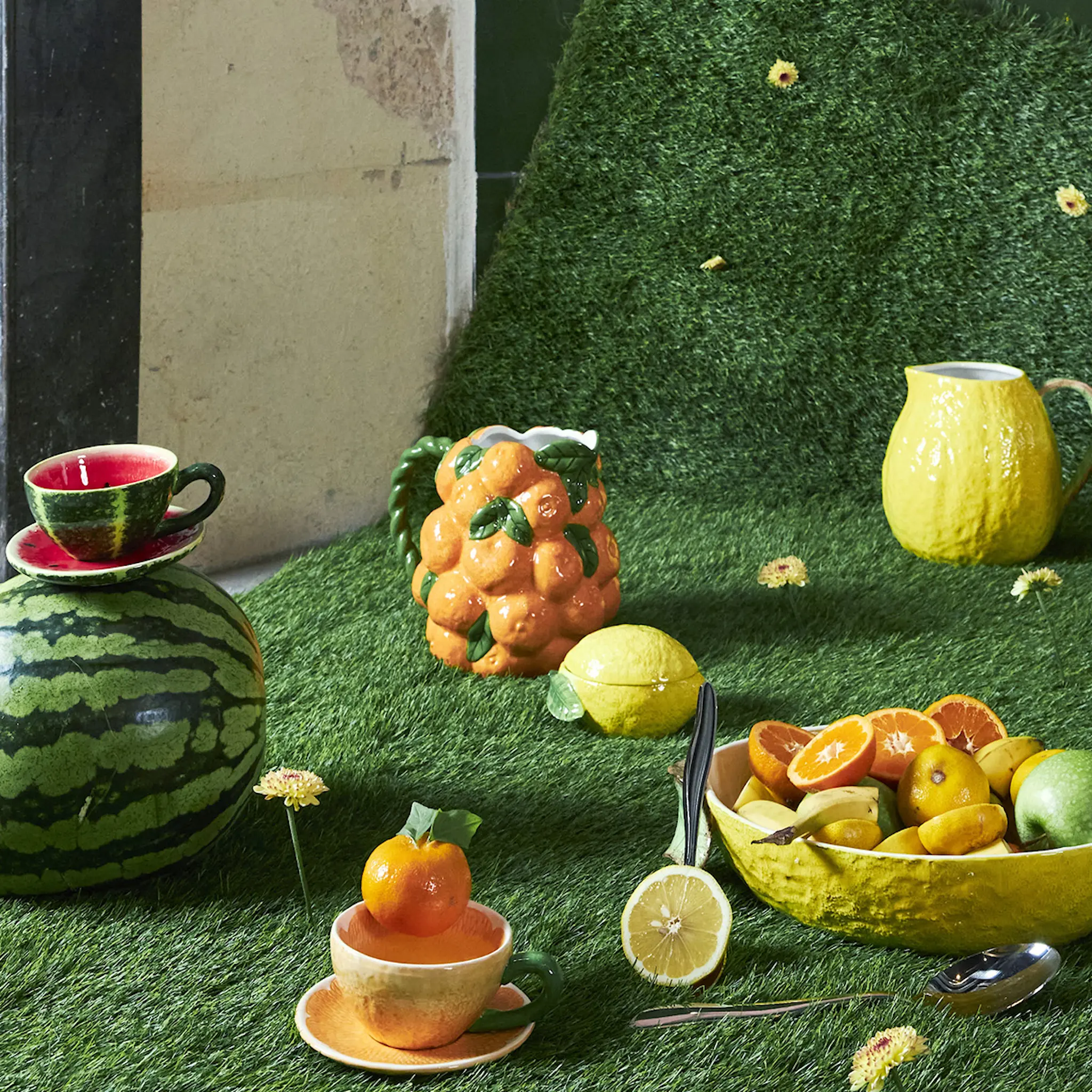 ByOn Fruity Kuppi ja aluslautanen 27 cl Vesimeloni