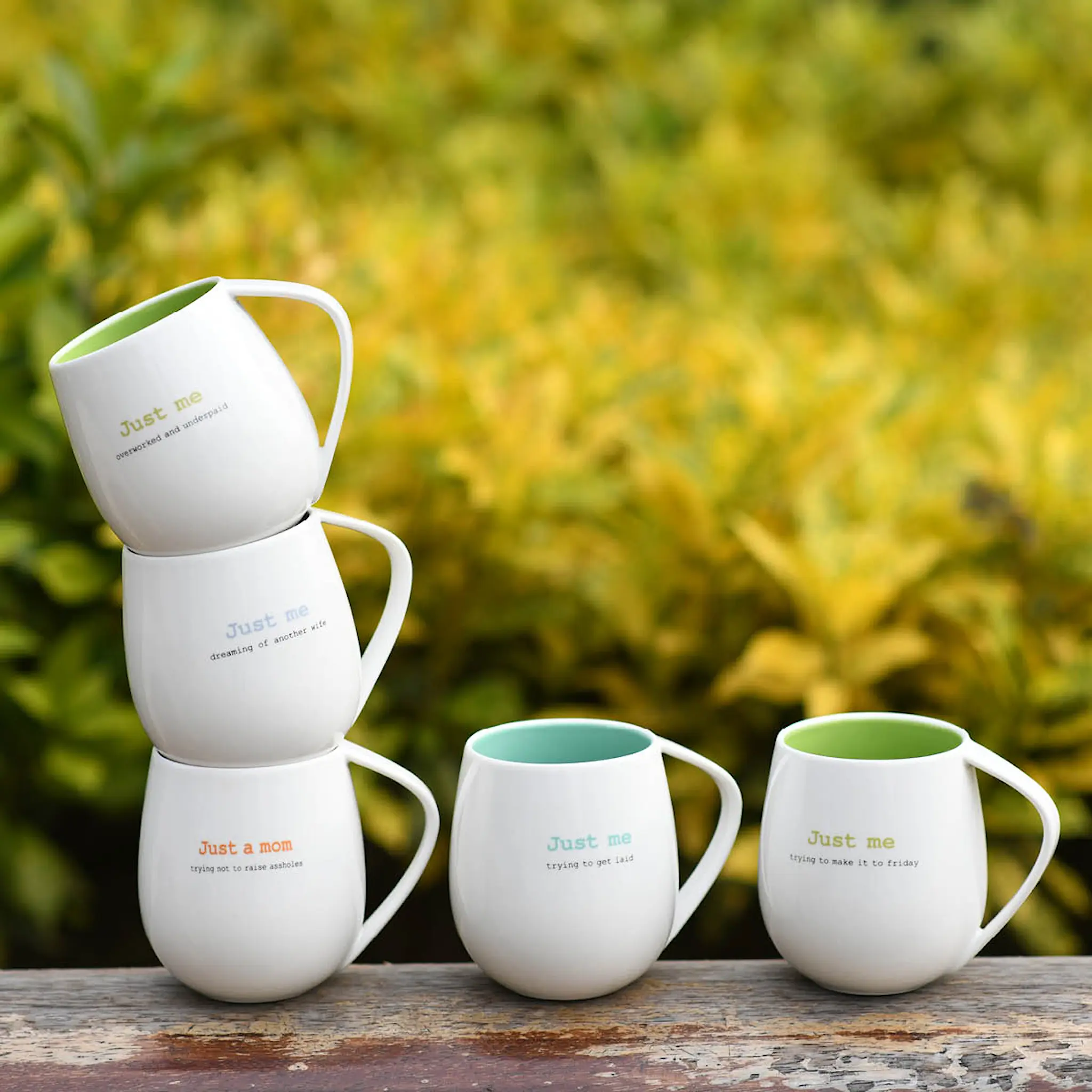 Modern House Just A Dad Mugg 28 cl Vit/Grå