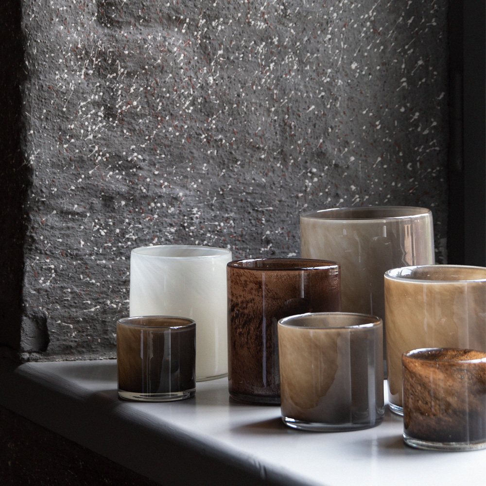 Tell Me More Lyric lyslykt 8x8 cm taupe