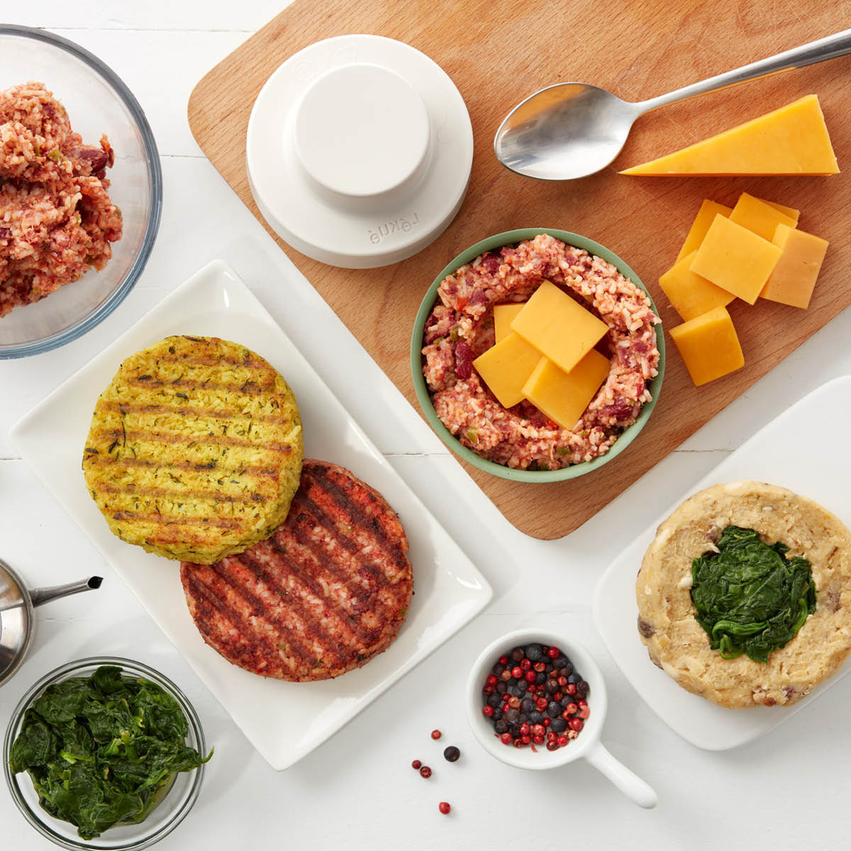 Lékué Form för grönsaksburgare 11 cm grön