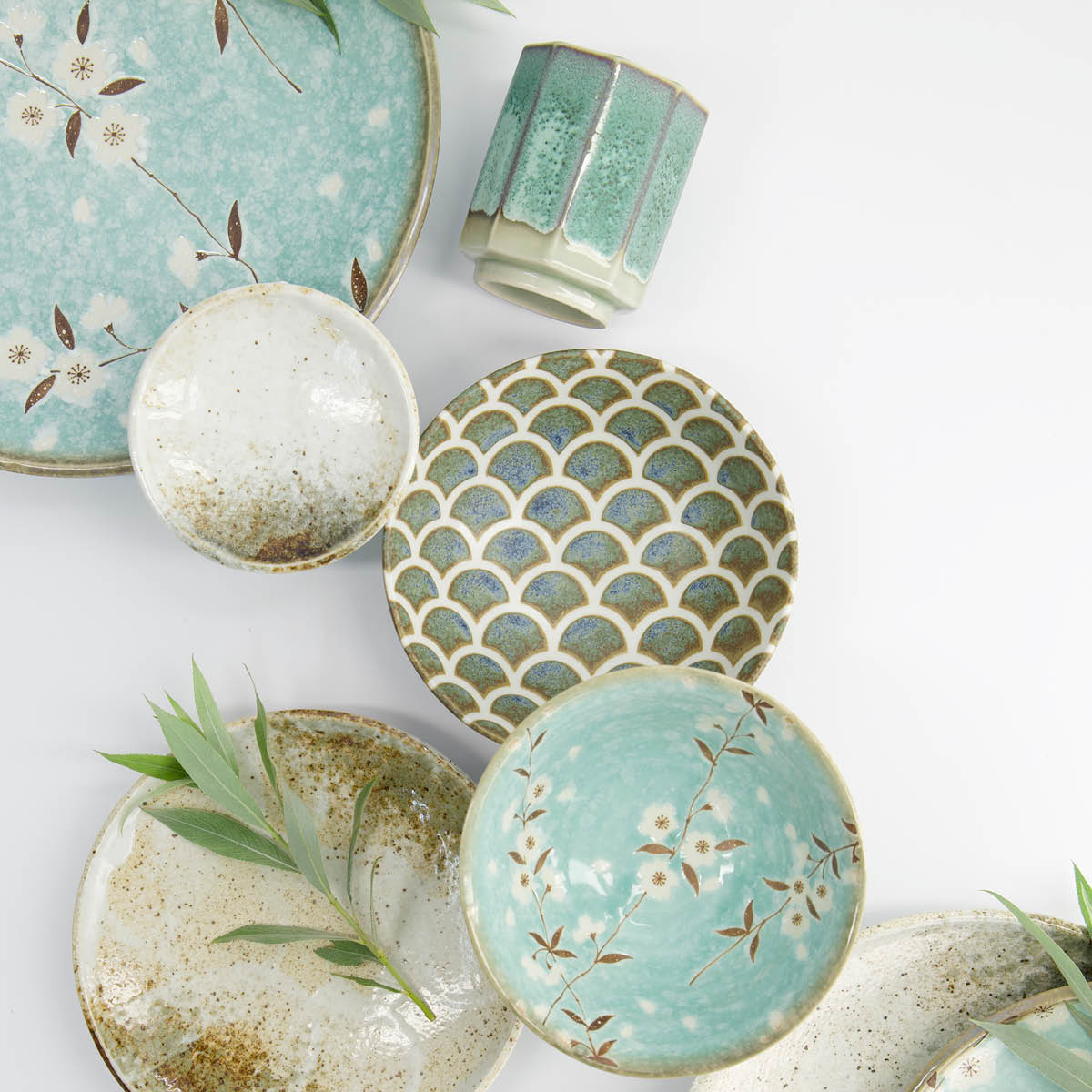 Tokyo Design Studio Light Blue Sakura assiett 19,5 cm blå